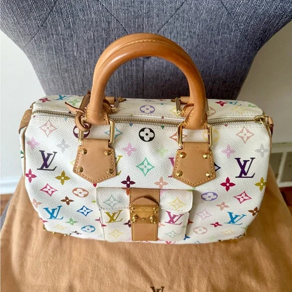Louis Vuitton x Murakami Multicolor Monogram Speedy 30 Handbag - Picture 10 of 16